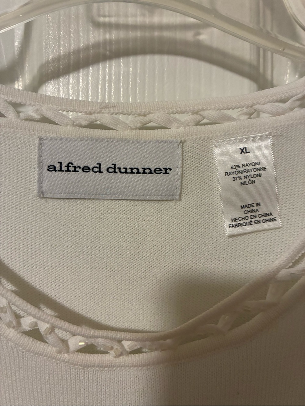 Alfred Dunner Mint, Gray & White Striped Short Sleeve Top - Picture 4 of 5